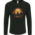 Witch Halloween Sunset Mens Long Sleeve T-Shirt Black