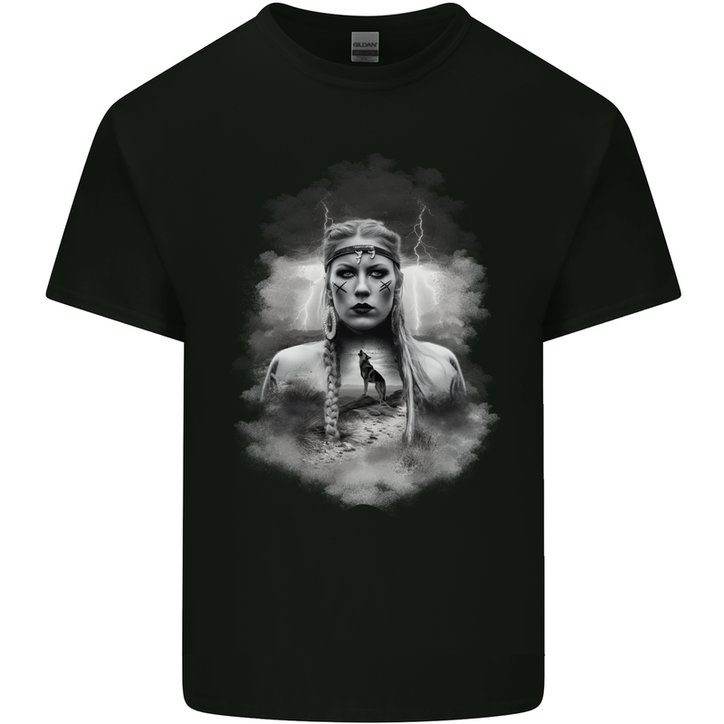 Wolf Viking Kids T-Shirt Childrens Black