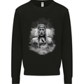 Wolf Viking Mens Sweatshirt Jumper Black