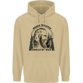 Woods Whisper Songs of War Vikings Gym Mens 80% Cotton Hoodie Sand