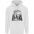 Woods Whisper Songs of War Vikings Gym Mens 80% Cotton Hoodie White