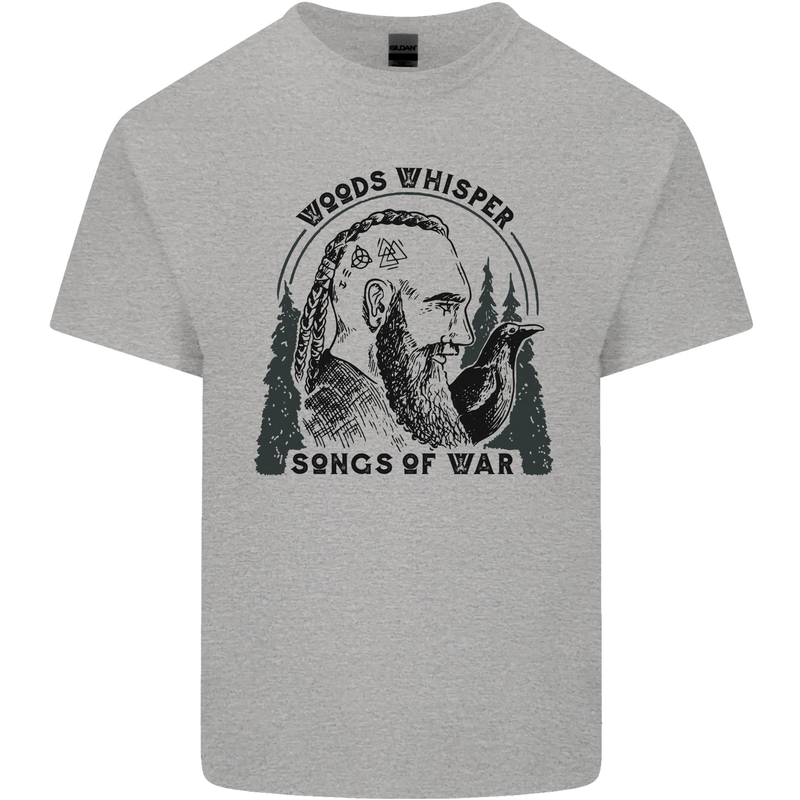 Woods Whisper Songs of War Vikings Gym Mens Cotton T-Shirt Tee Top Sports Grey
