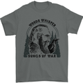 Woods Whisper Songs of War Vikings Gym Mens T-Shirt 100% Cotton Charcoal