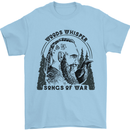 Woods Whisper Songs of War Vikings Gym Mens T-Shirt 100% Cotton Light Blue