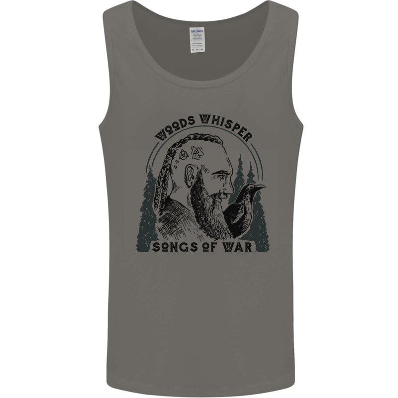 Woods Whisper Songs of War Vikings Gym Mens Vest Tank Top Charcoal