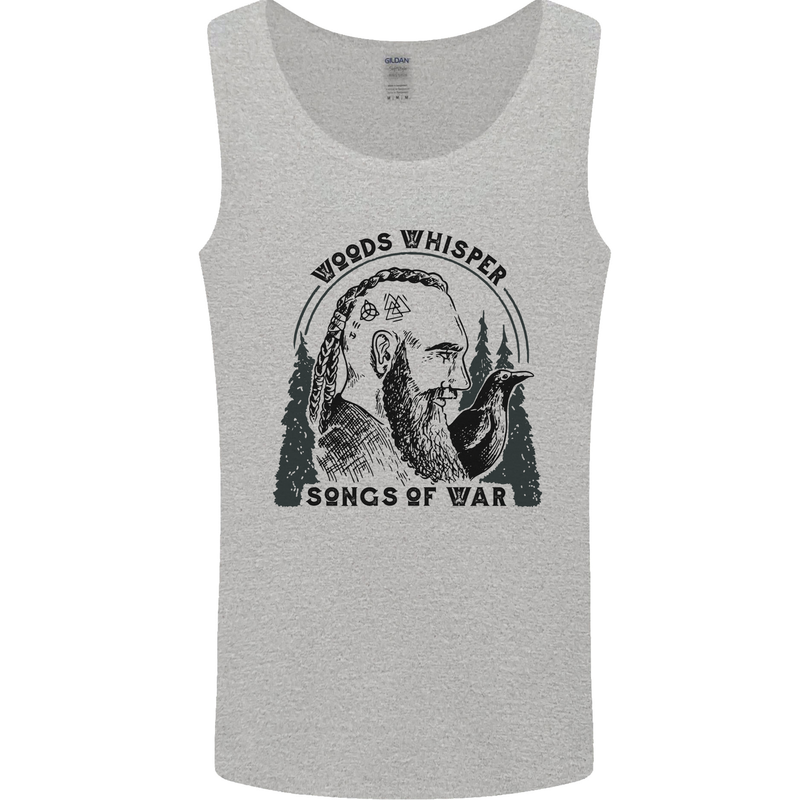 Woods Whisper Songs of War Vikings Gym Mens Vest Tank Top Sports Grey