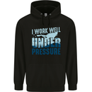 Work Well Under Pressure Funny Scuba Diving Diver Mens 80% Cotton Hoodie Black