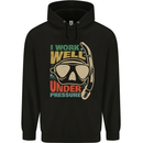 Work Well Under Pressure Scuba Diving Diver Funny Childrens Kids Hoodie Black