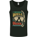 Work Well Under Pressure Scuba Diving Diver Funny Mens Vest Tank Top Black