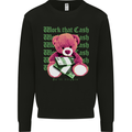 Work that Cash Teddy Bear Hustle Money Mens Sweatshirt Jumper Black
