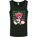 Work that Cash Teddy Bear Hustle Money Mens Vest Tank Top Black