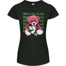 Work that Cash Teddy Bear Hustle Money Womens Petite Cut T-Shirt Black