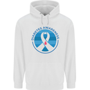 World Diabetes Day Awareness Mens 80% Cotton Hoodie White