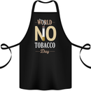 World No Tobacco Day Anti Smoking Fags Cotton Apron 100% Organic Black