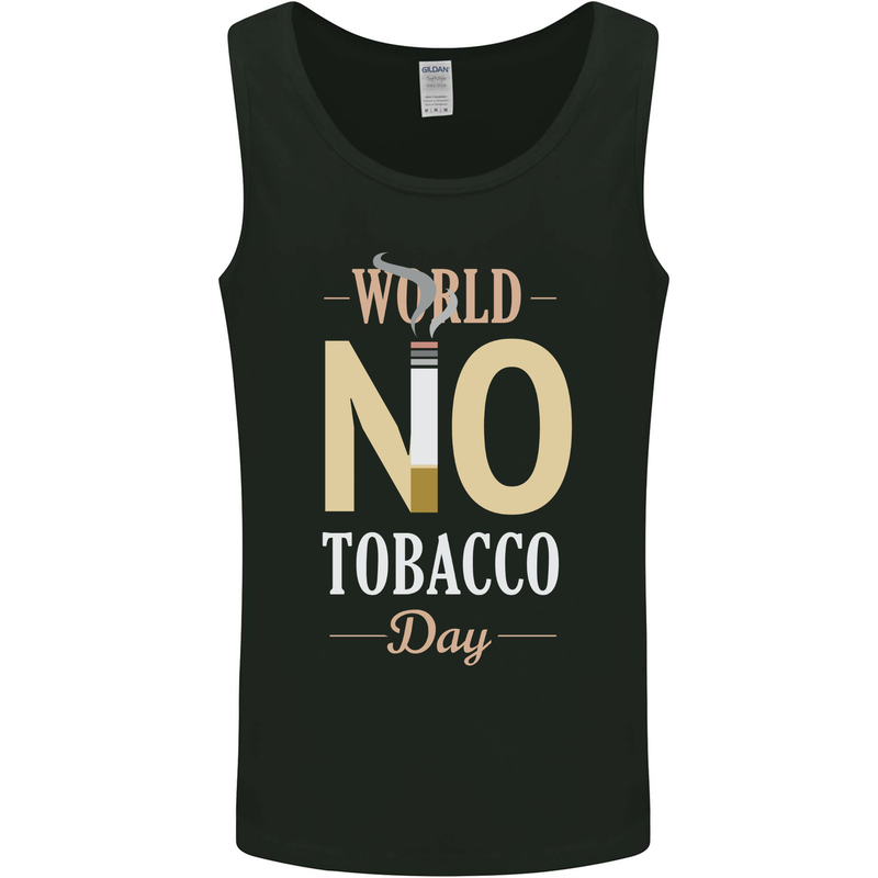 World No Tobacco Day Anti Smoking Fags Mens Vest Tank Top Black