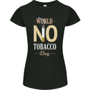 World No Tobacco Day Anti Smoking Fags Womens Petite Cut T-Shirt Black