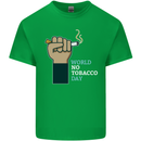 World No Tobacco Day Anti Smoking Mens Cotton T-Shirt Tee Top Irish Green
