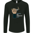 World No Tobacco Day Anti Smoking Mens Long Sleeve T-Shirt Black