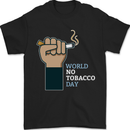World No Tobacco Day Anti Smoking Mens T-Shirt 100% Cotton Black