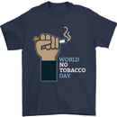 World No Tobacco Day Anti Smoking Mens T-Shirt 100% Cotton Navy Blue