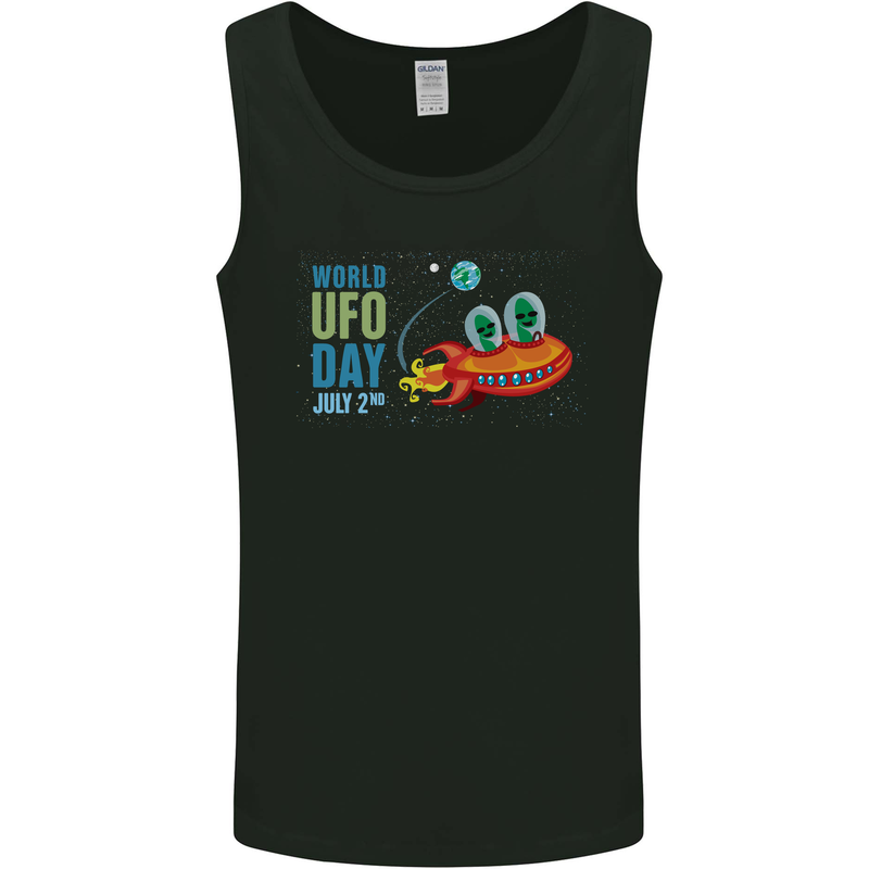 World UFO Day Aliens Mens Vest Tank Top
