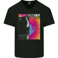 Worlds Away Black Hole Space Planets Universe Mens V-Neck Cotton T-Shirt Black