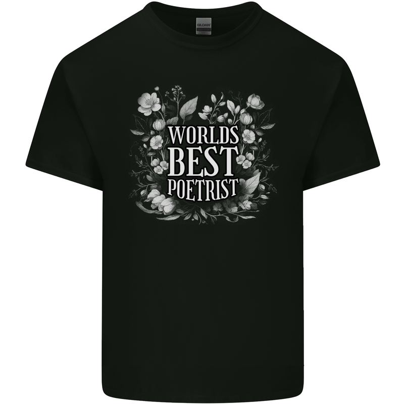 Worlds Best Poetrist Funny Poet Poetry Kids T-Shirt Childrens Black