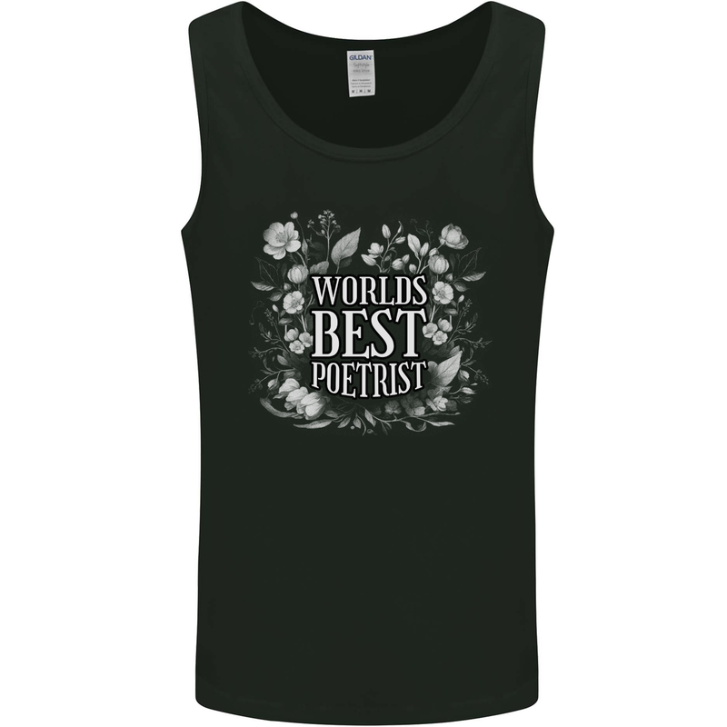 Worlds Best Poetrist Funny Poet Poetry Mens Vest Tank Top Black