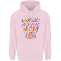 Worlds Okayest Mom Mothers Day Mummy Childrens Kids Hoodie Light Pink