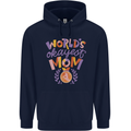 Worlds Okayest Mom Mothers Day Mummy Childrens Kids Hoodie Navy Blue