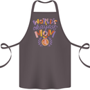 Worlds Okayest Mom Mothers Day Mummy Cotton Apron 100% Organic Dark Grey