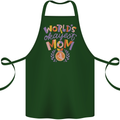 Worlds Okayest Mom Mothers Day Mummy Cotton Apron 100% Organic Forest Green