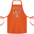 Worlds Okayest Mom Mothers Day Mummy Cotton Apron 100% Organic Orange