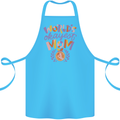 Worlds Okayest Mom Mothers Day Mummy Cotton Apron 100% Organic Turquoise