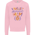 Worlds Okayest Mom Mothers Day Mummy Kids Sweatshirt Jumper Light Pink