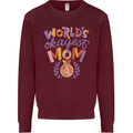 Worlds Okayest Mom Mothers Day Mummy Kids Sweatshirt Jumper Maroon