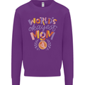Worlds Okayest Mom Mothers Day Mummy Kids Sweatshirt Jumper Purple