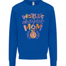 Worlds Okayest Mom Mothers Day Mummy Kids Sweatshirt Jumper Royal Blue