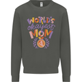 Worlds Okayest Mom Mothers Day Mummy Kids Sweatshirt Jumper Storm Grey