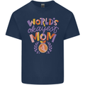 Worlds Okayest Mom Mothers Day Mummy Kids T-Shirt Childrens Navy Blue