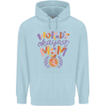 Worlds Okayest Mom Mothers Day Mummy Mens 80% Cotton Hoodie Light Blue