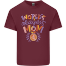 Worlds Okayest Mom Mothers Day Mummy Mens Cotton T-Shirt Tee Top Maroon