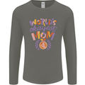 Worlds Okayest Mom Mothers Day Mummy Mens Long Sleeve T-Shirt Charcoal