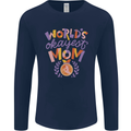 Worlds Okayest Mom Mothers Day Mummy Mens Long Sleeve T-Shirt Navy Blue
