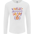 Worlds Okayest Mom Mothers Day Mummy Mens Long Sleeve T-Shirt White