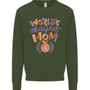 Worlds Okayest Mom Mothers Day Mummy Mens Sweatshirt Jumper Forest Green