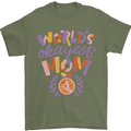 Worlds Okayest Mom Mothers Day Mummy Mens T-Shirt 100% Cotton Military Green