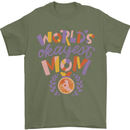 Worlds Okayest Mom Mothers Day Mummy Mens T-Shirt 100% Cotton Military Green