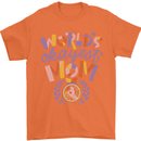 Worlds Okayest Mom Mothers Day Mummy Mens T-Shirt 100% Cotton Orange