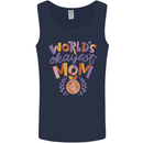 Worlds Okayest Mom Mothers Day Mummy Mens Vest Tank Top Navy Blue